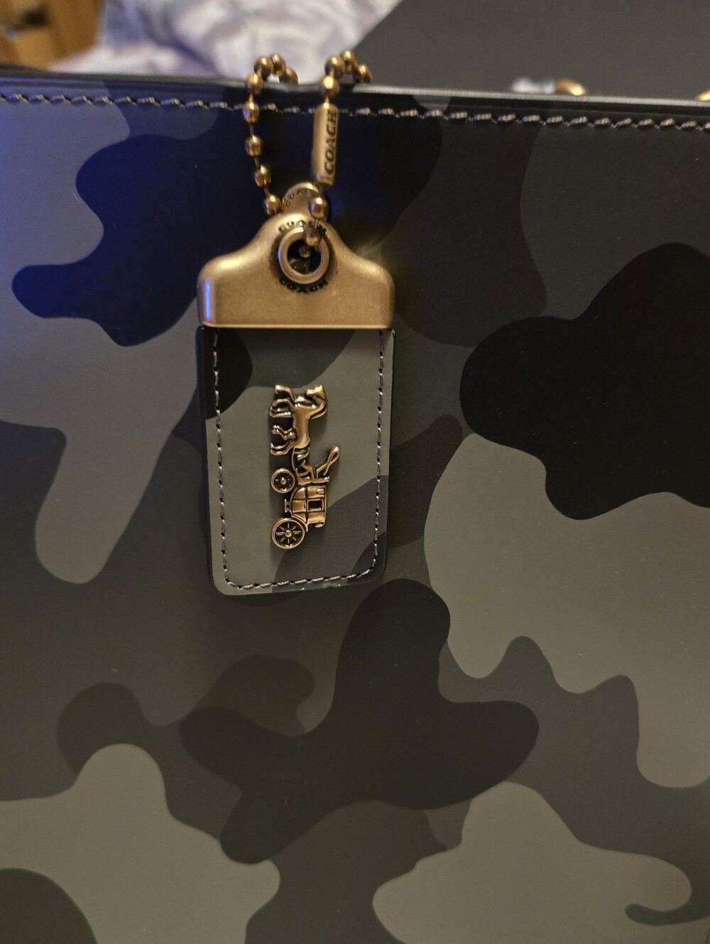 Coach Rogue Camouflage Print Tote with Gold Hardware - Picture 12 of 16